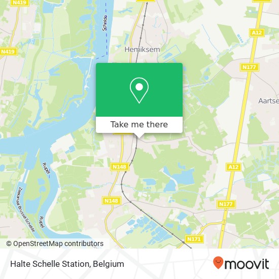Halte Schelle Station map