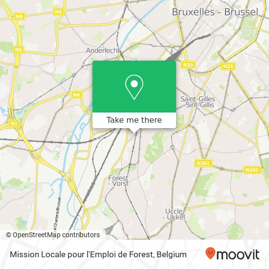 Mission Locale pour l'Emploi de Forest map