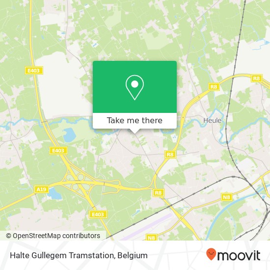 Halte Gullegem Tramstation map