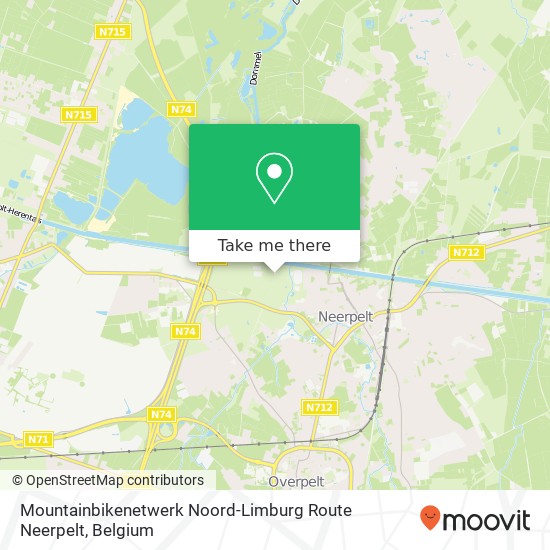 Mountainbikenetwerk Noord-Limburg Route Neerpelt map