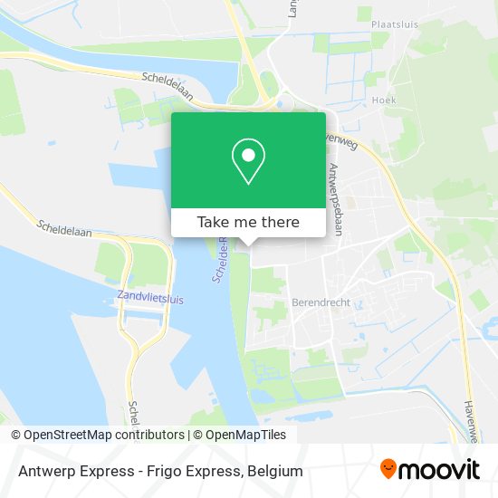 Antwerp Express - Frigo Express map