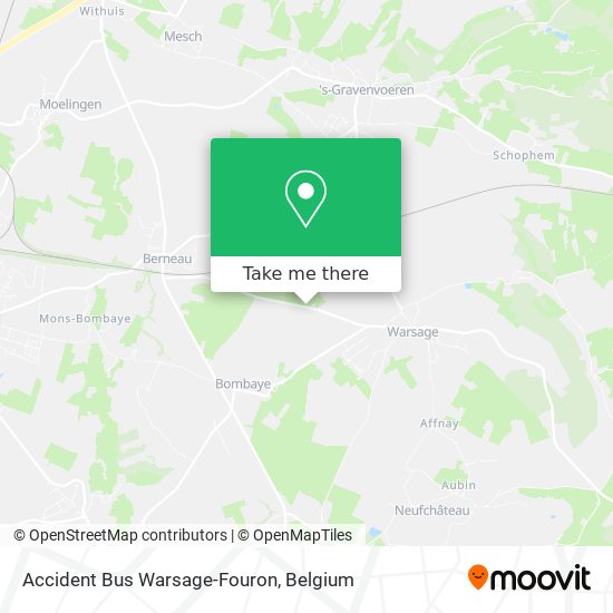 Accident Bus Warsage-Fouron map