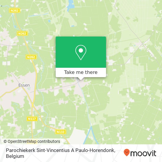 Parochiekerk Sint-Vincentius A Paulo-Horendonk map