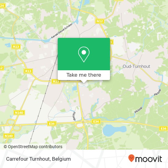 Carrefour Turnhout map