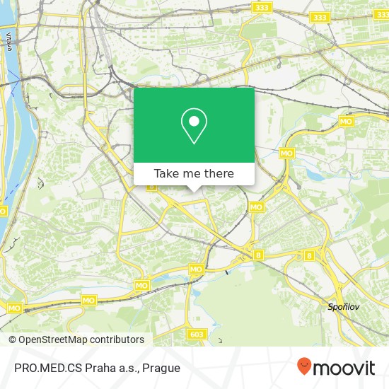 Карта PRO.MED.CS Praha a.s.
