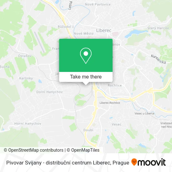 Карта Pivovar Svijany - distribuční centrum Liberec