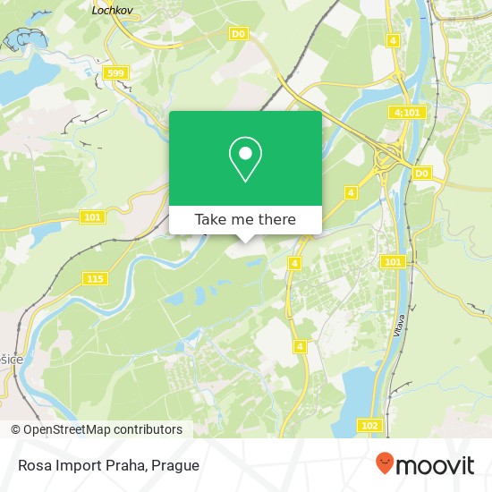 Rosa Import Praha map