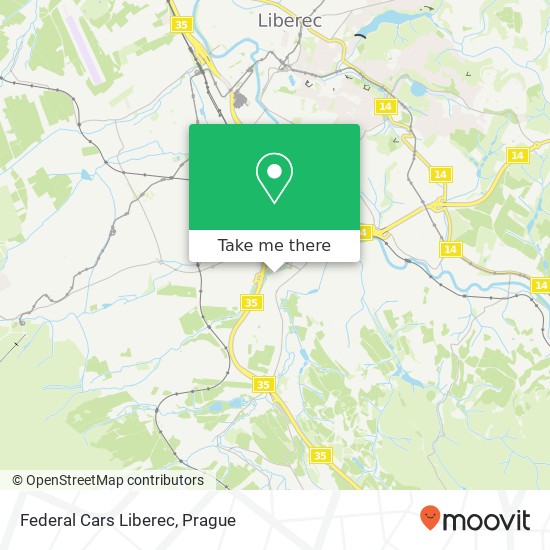 Federal Cars Liberec map