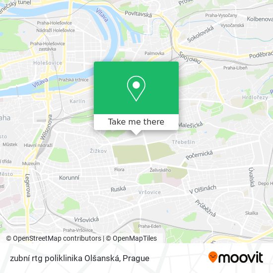 zubní rtg poliklinika Olšanská map