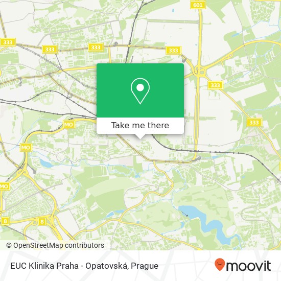 Карта EUC Klinika Praha - Opatovská