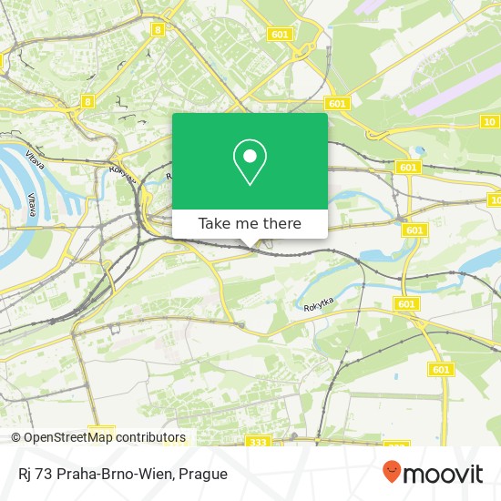 Rj 73 Praha-Brno-Wien map