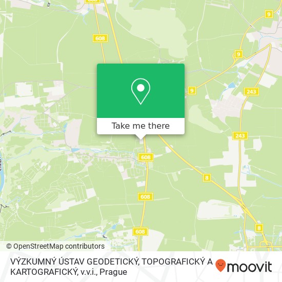 VÝZKUMNÝ ÚSTAV GEODETICKÝ, TOPOGRAFICKÝ A KARTOGRAFICKÝ, v.v.i. map