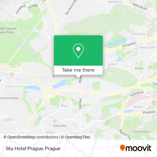 Sky Hotel Prague map