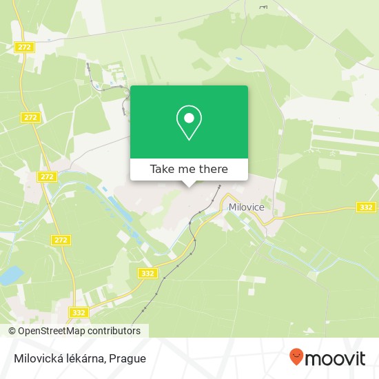 Milovická lékárna map