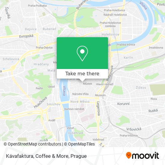 Kávafaktura, Coffee & More map