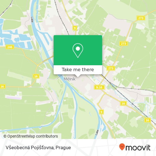 Všeobecná Pojišťovna map