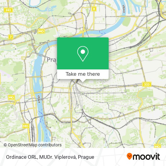 Карта Ordinace ORL, MUDr. Viplerová