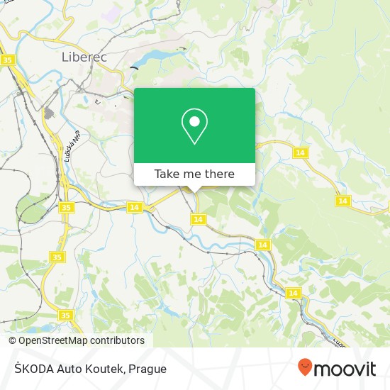 ŠKODA Auto Koutek map