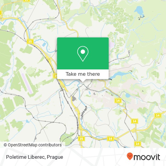 Poletime Liberec map