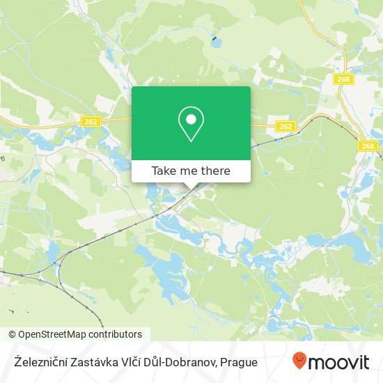 Železniční Zastávka Vlčí Důl-Dobranov map