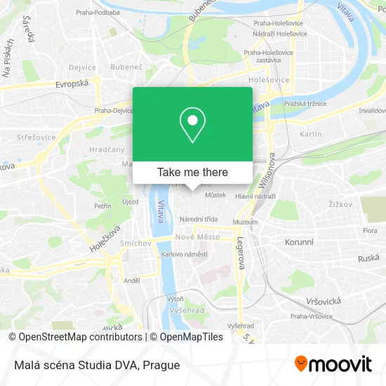 Malá scéna Studia DVA map