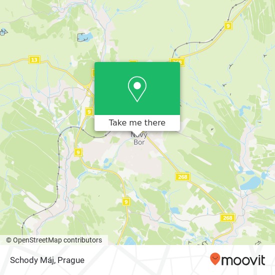 Schody Máj map