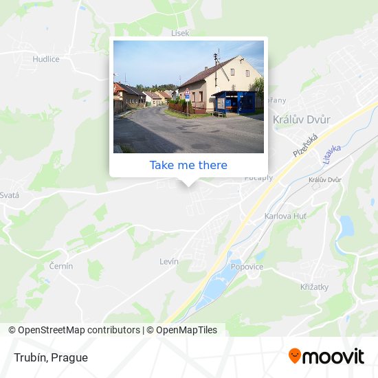 Trubín map