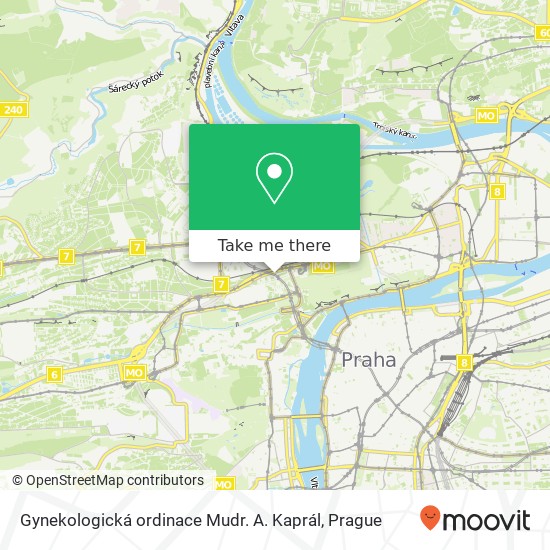 Gynekologická ordinace Mudr. A. Kaprál map