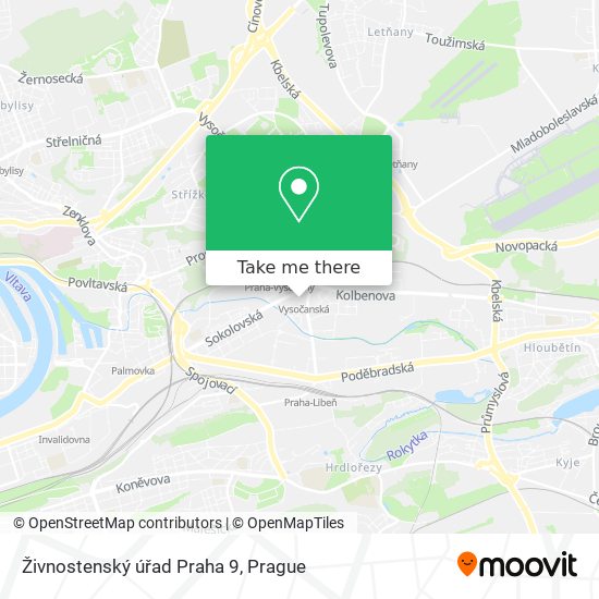 Živnostenský úřad Praha 9 map