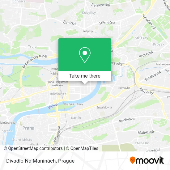 Карта Divadlo Na Maninách