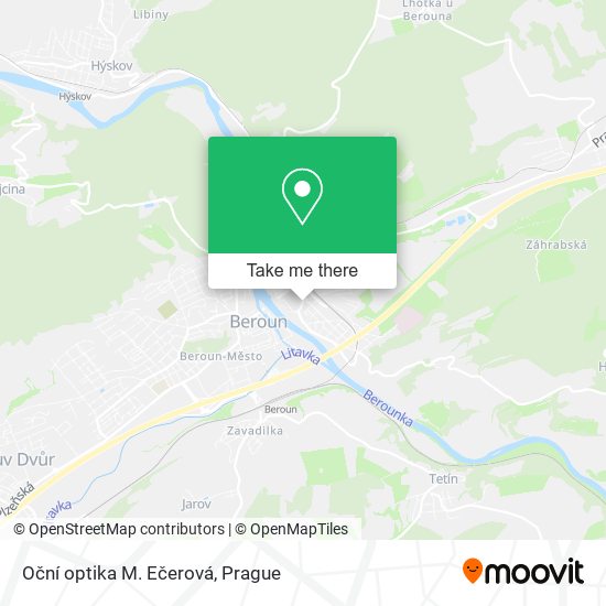 Oční optika M. Ečerová map