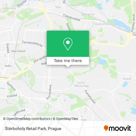 Štěrboholy Retail Park map