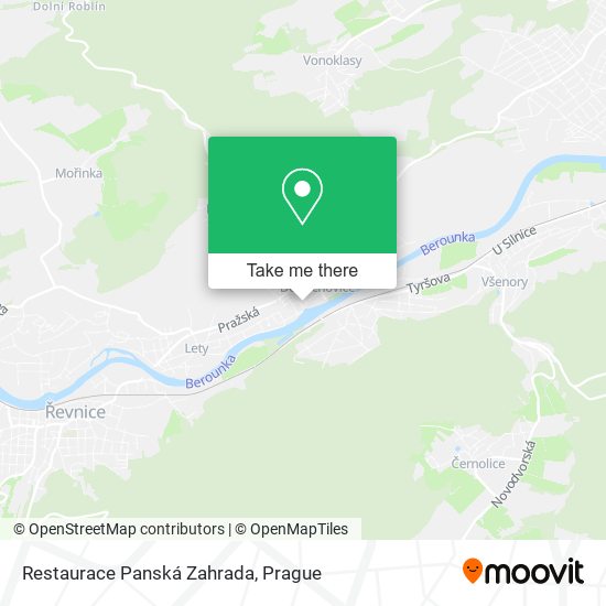 Restaurace Panská Zahrada map