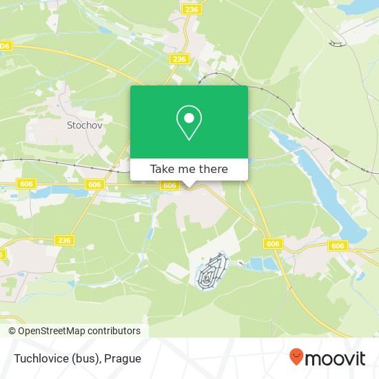 Tuchlovice (bus) map