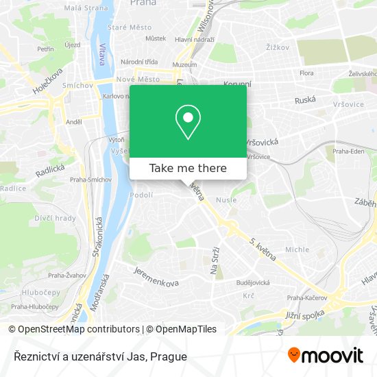 Řeznictví a uzenářství Jas map