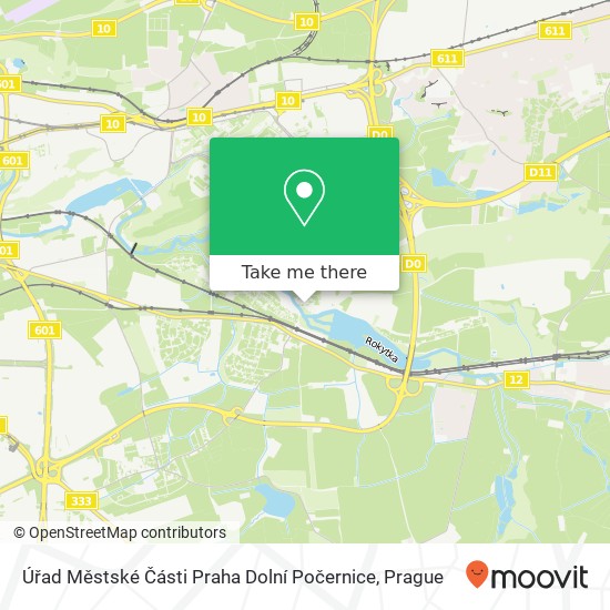 Úřad Městské Části Praha Dolní Počernice map