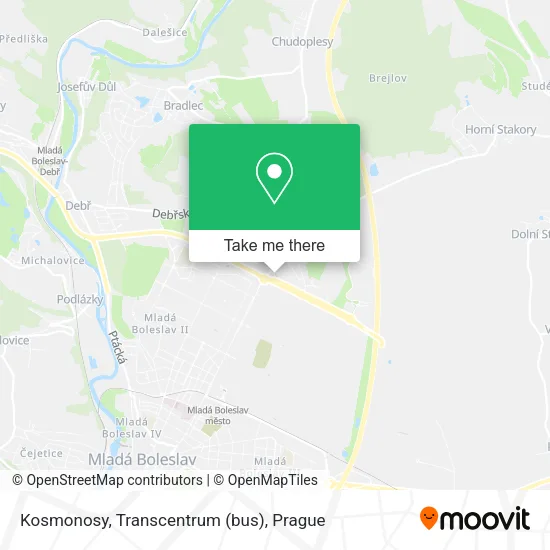 Карта Kosmonosy, Transcentrum (bus)