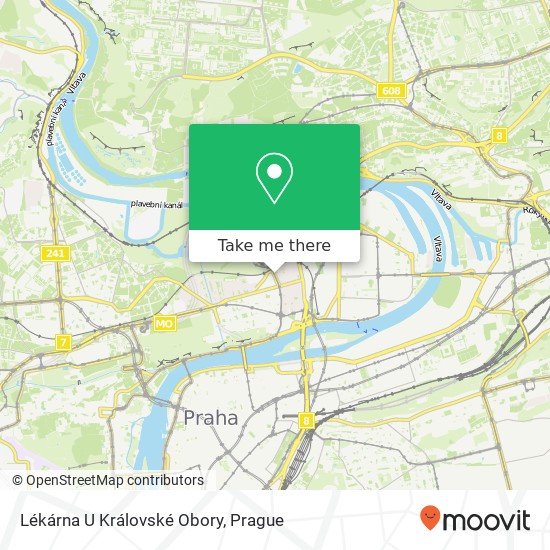 Lékárna U Královské Obory map