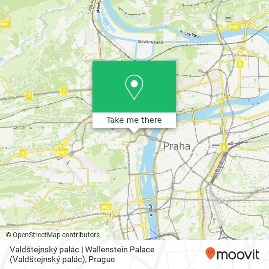 Карта Valdštejnský palác | Wallenstein Palace