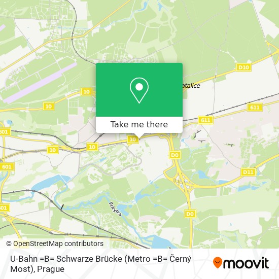 U-Bahn =B= Schwarze Brücke (Metro =B= Černý Most) map