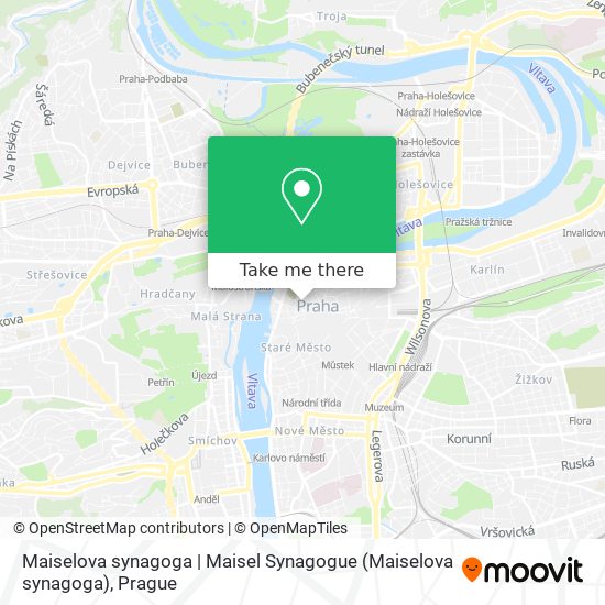 Карта Maiselova synagoga | Maisel Synagogue