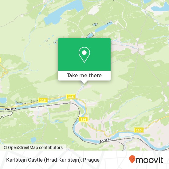 Karlštejn Castle (Hrad Karlštejn) map