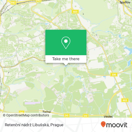 Retenční nádrž Libušská map