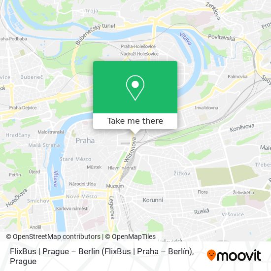 FlixBus | Prague – Berlin (FlixBus | Praha – Berlín) map