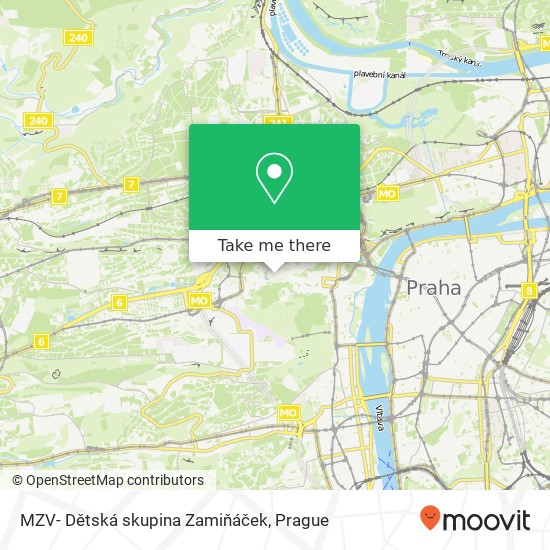 Карта MZV- Dětská skupina Zamiňáček