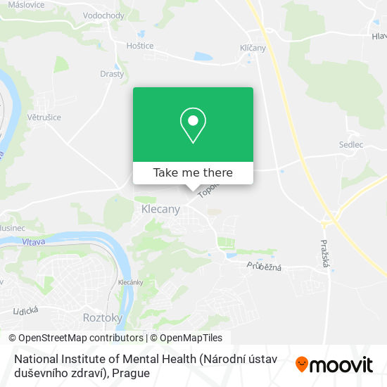 National Institute of Mental Health (Národní ústav duševního zdraví) map