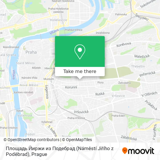 Карта Площадь Йиржи из Подебрад (Náměstí Jiřího z Poděbrad)