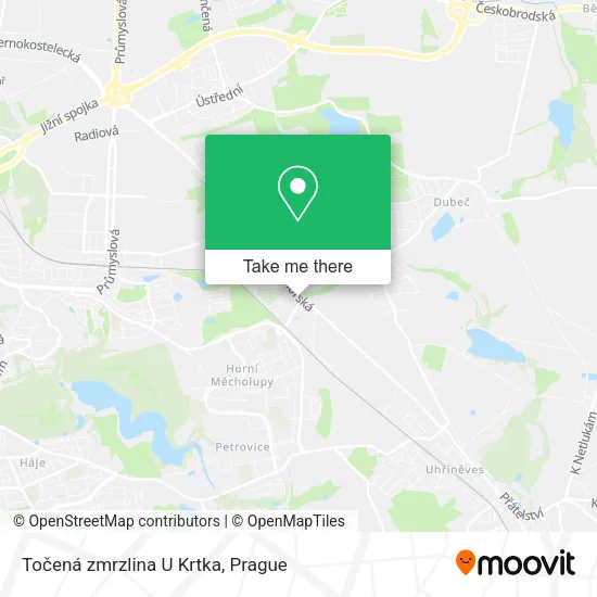 Карта Točená zmrzlina U Krtka
