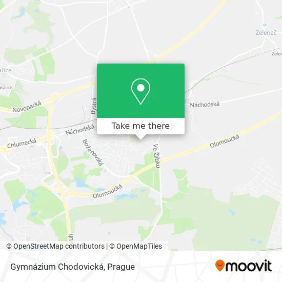 Карта Gymnázium Chodovická