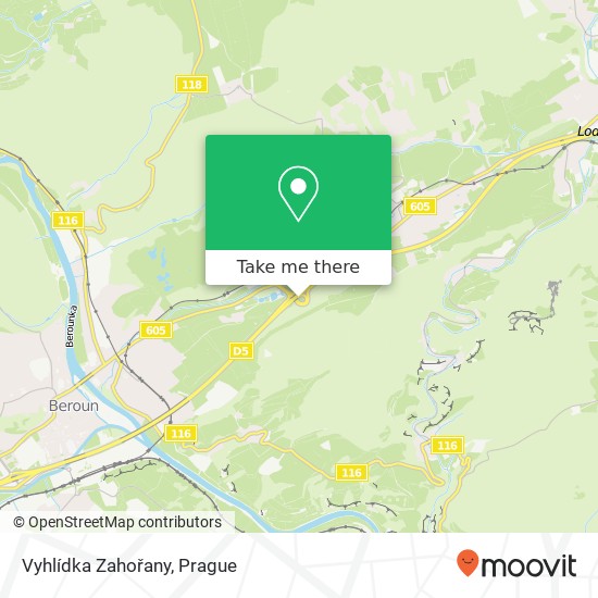 Vyhlídka Zahořany map